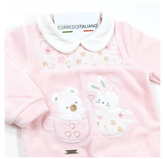 Tutina per neonata in ciniglia - Mio Piccolo TU386RR 2