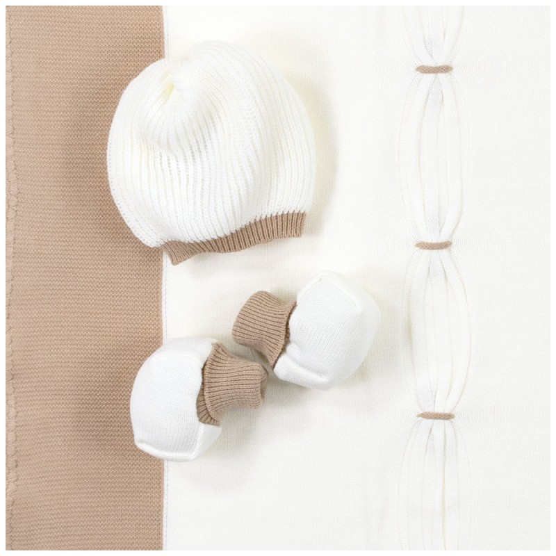 Newborn girl's first layette set in wool blend - Corredoitaliano.com