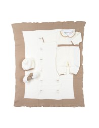Newborn girl's first layette set in wool blend - Prime Emozioni 9011B