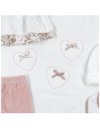 Velour Coming Home Set for Baby Girl by Le Chicche LCH7690A25