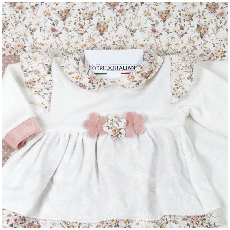 Velour Coming Home Set for Baby Girl by Le Chicche | Corredoitaliano