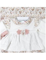 Velour Coming Home Set for Baby Girl by Le Chicche | Corredoitaliano