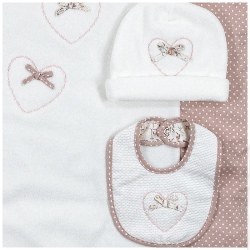 Velour Coming Home Set for Baby Girl by Le Chicche