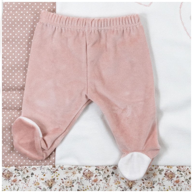 Velour Coming Home Set for Baby Girl by Le Chicche LCH7690A25