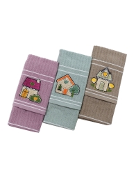 Home - Set 3 cloths pure cotton - Vingi Ricami