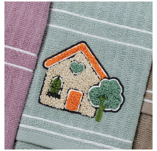 Home - Set 3 cloths pure cotton - Vingi Ricami 2