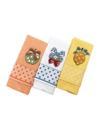 Pois - Set 3 cloths pure cotton - Vingi Ricami
