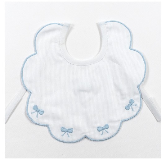 Embroidered bib in pure cotton by Klaiadì KL00194AZ