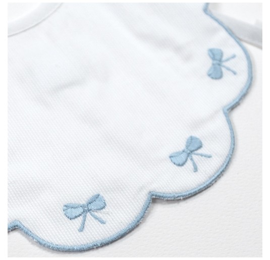 Embroidered bib in pure cotton by Klaiadì KL00194AZ 2