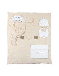 Coordinated Baby Boy Winter Layette Set - Hearts - Coccode' Firenze C62464