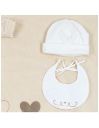 Set Corredino Neonato prima uscita invernale - Cuoricini - Coccode' Firenze C62464