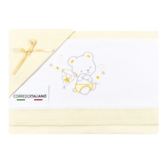 Crib and Cot Sheet Set - Teddy Bear and Ball - Mio...