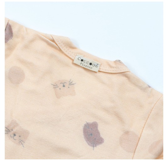 Side-Opening Bamboo Bodysuit - Kittens - Coccodè Firenze C00804R 2