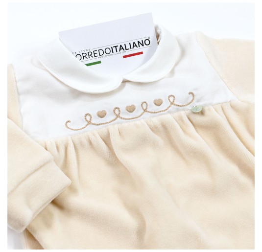 Embroidered Chenille Baby Romper with Hearts – Coccode’ Firenze C62003 2