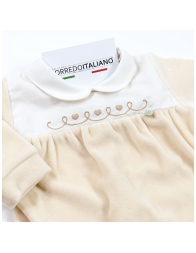 Embroidered Chenille Baby Romper with Hearts – Coccode’ Firenze | Corredoitaliano®