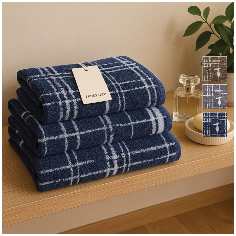 Set Asciugamano con Ospite Spugna - Scratch - Trussardi Home