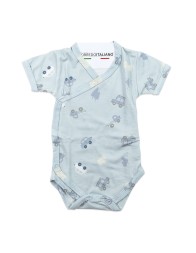 Side-Opening Bamboo Bodysuit - Cars - Coccodè Firenze