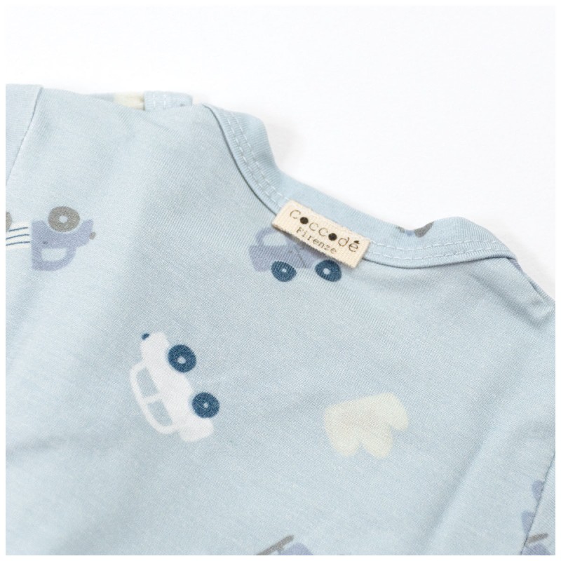 Side-Opening Bamboo Bodysuit - Cars -...