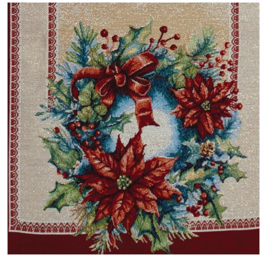 Chsristmas Star - table runner Christmas Gobelin fabric 40x100 cm 2