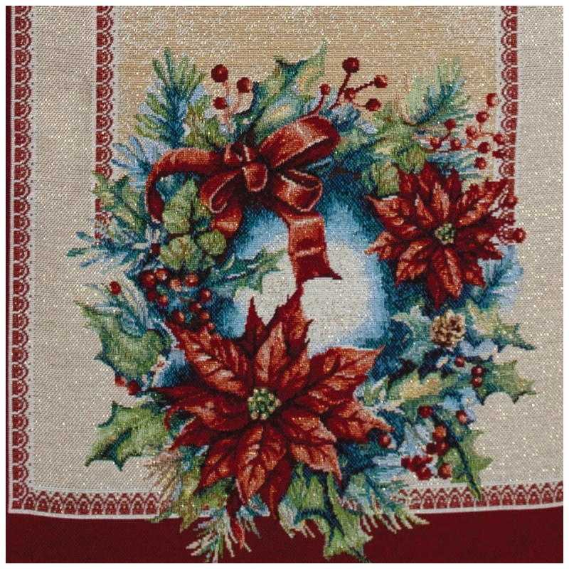 Chsristmas Star - table runner Christmas Gobelin fabric 40x100 cm