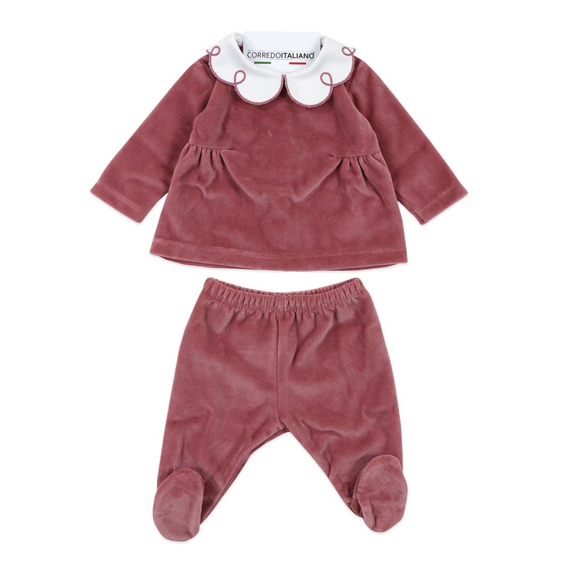 Embroidered Velour Baby Set - Coccode' Firenze C62055