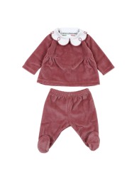 Embroidered Velour Baby Set - Coccode' Firenze C62055