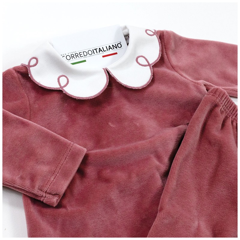 Embroidered Velour Baby Set - Coccode' Firenze C62055