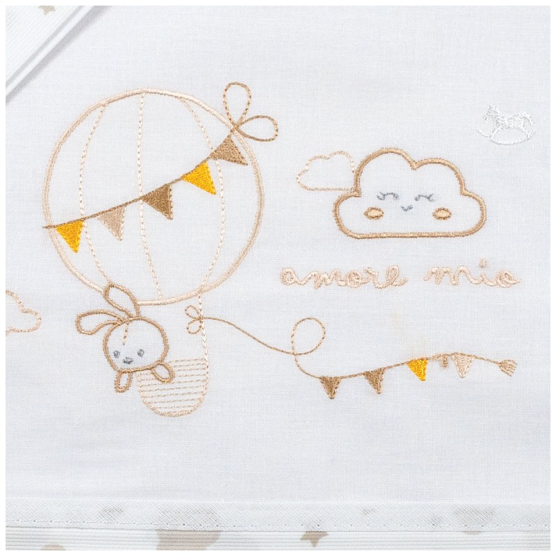 Cradle Pram sheet set - Amore MIo - Mio Piccolo LC13309 Cradle Pram sheet set - Amore MIo - Mio Piccolo LC13309
