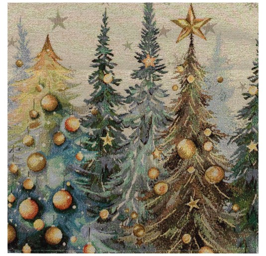 Gold - table runner Christmas Gobelin fabric 40x100 cm 2