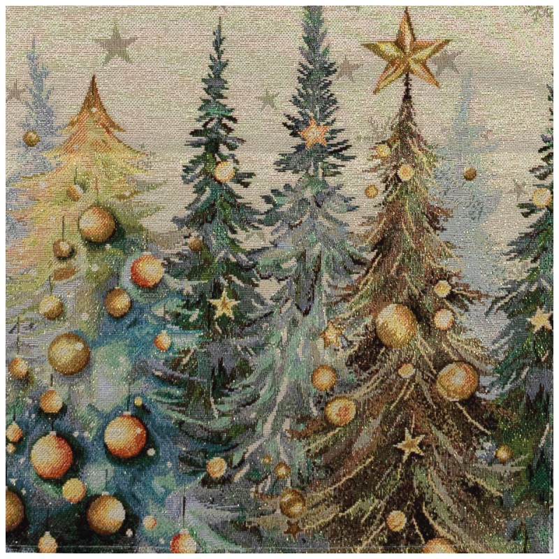Gold - table runner Christmas Gobelin fabric 40x100 cm Gold - table runner Christmas Gobelin fabric 40x100 cm
