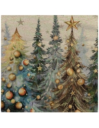 Gold - table runner Christmas Gobelin fabric 40x100 cm