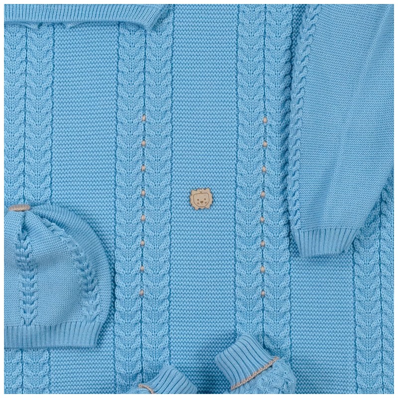 Newborn Boy Layette Set in Pure Wool - Stella Newborn Boy Layette Set in Pure Wool - Stella