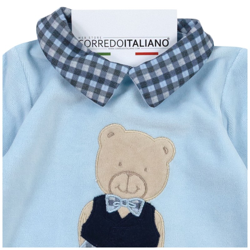 Tutina in ciniglia con colletto... Tutina in ciniglia con colletto...