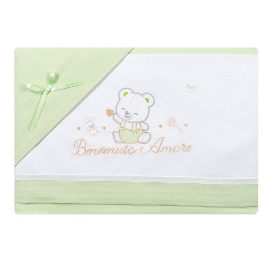 Cot crib sheet set - Welcome my Love - Mio Piccolo