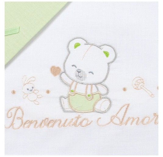 Cot crib sheet set - Welcome my Love - Mio Piccolo 2