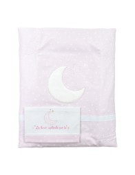 Duvet and sheet set for pram cradle - Mio Piccolo - Pink