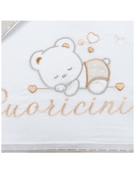 Set lenzuola culletta e carrozzina - Cuoricini - Mio Piccolo LC13307