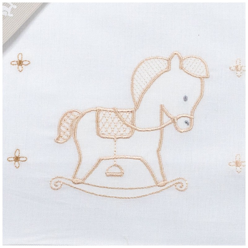 Cradle Pram sheet set - Little Horse... Cradle Pram sheet set - Little Horse...