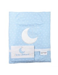 Duvet and sheet set for pram cradle - Mio Piccolo - Sky