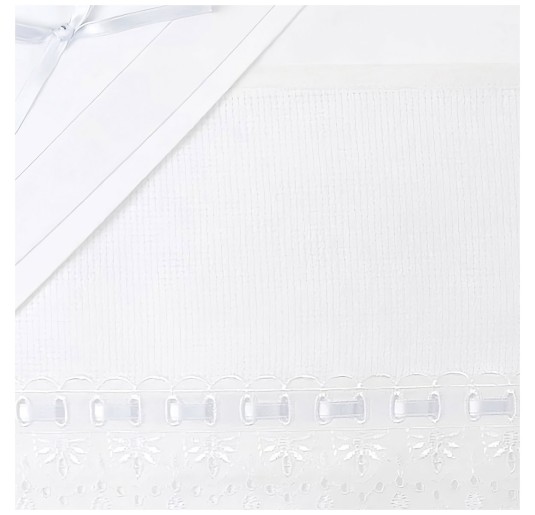 Set lenzuola per culla Lettino con tela Aida ricamabile | Corredo Italiano 2
