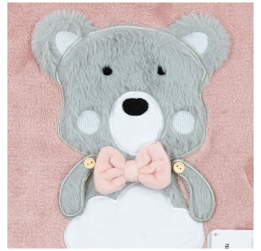 Copertina in pile Nazareno Gabrielli per neonato, morbida e calda, ideale per culla e carrozzina nei mesi 2