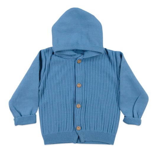 Baby jacket in wool blend with hood - Prime Emozioni - 2075H
