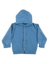 Baby jacket in wool blend with hood - Prime Emozioni - 2075H