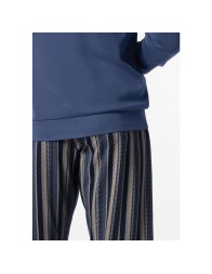 Perofil long pajama set in warm cotton, ideal for cold winter nights