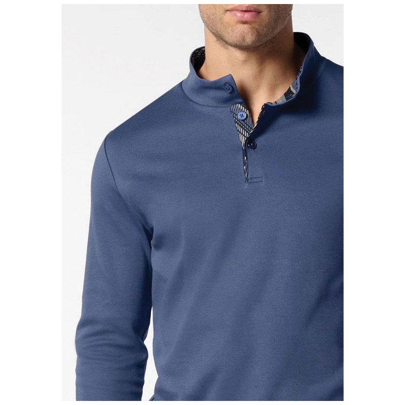 Maglia lupetto con bottoni in cotone interlock del pigiama invernale Perofil