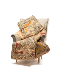 Quilted Cotton Throw Scaldotto – Leopard – Caleffi Home - Gold