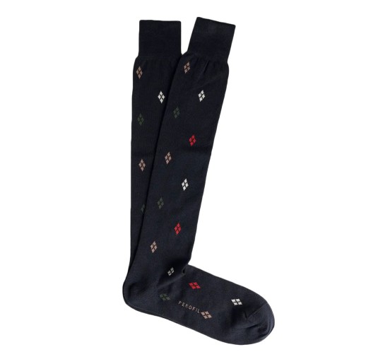 Perofil men’s winter long socks in cotton and cashmere Made in Italy