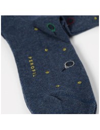 Elegant long men’s socks Made in Italy in durable cotton
