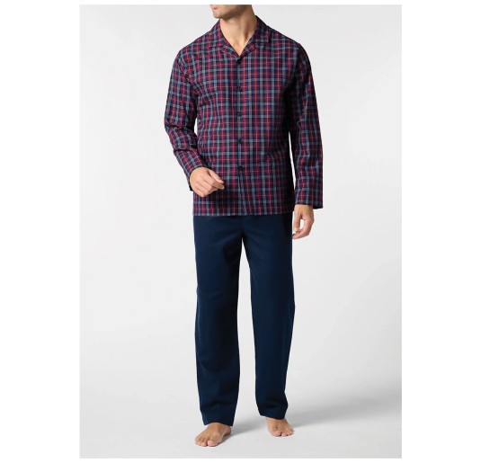 Flannel Soft Pajamas with Front Opening – Cherry Check –... 2