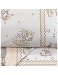 Flannel Cot Crib Sheet Set – Simba Beige – Biancaluna